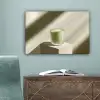 Matcha - Glas - Groen - Minimalistisch canvas 2cm klein -sfeer4