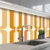 U-vorm - Retro - Oranje keuken achterwand 2 middel 871 -3d_schuin