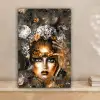 Vrouwen - Bloemen - Goud canvas 2cm klein -sfeer1