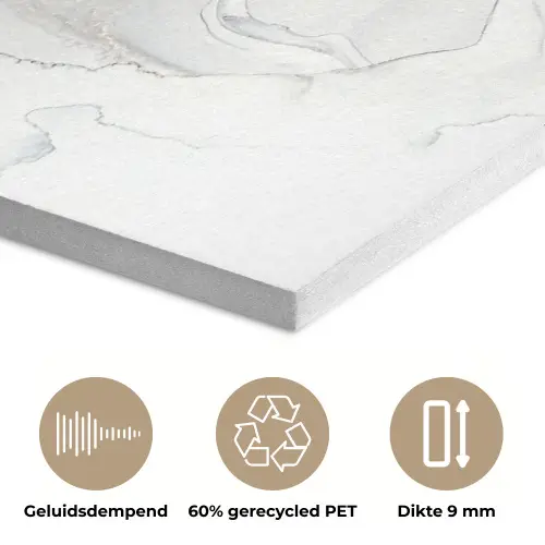 Marmer - Goud - Abstract - Zwart Wit - Luxe PET vilt klein -closeup_NL