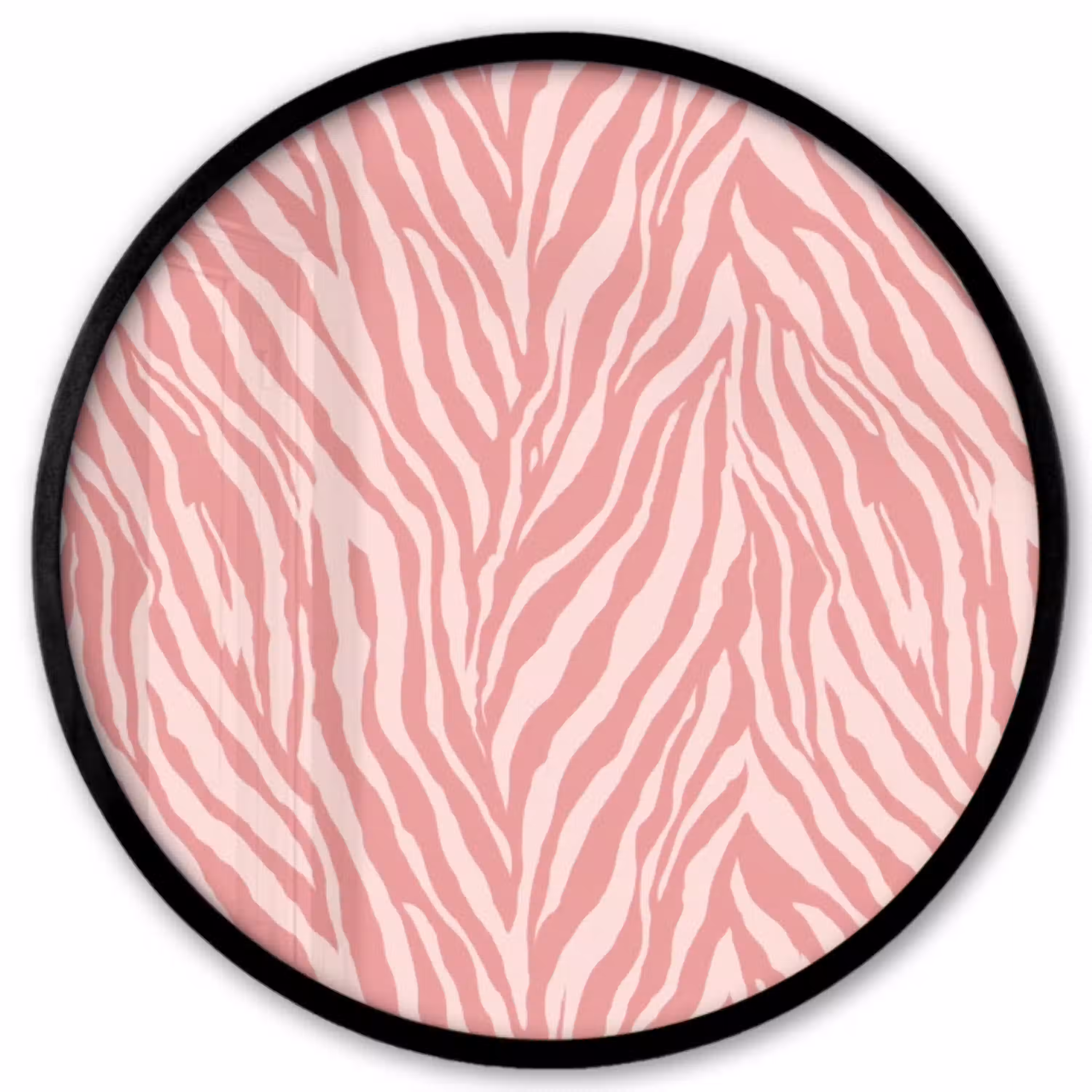 Zebra - Print - Roze Fotolijst rond zonder passe partout klein 856 -3d