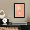 Waterijsje - Pasteltinten - Minimalistisch fotolijst zwart zonder passe partout klein -sfeer1