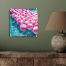 Strandballen - Roze - Water plexiglas 5mm klein -sfeer3