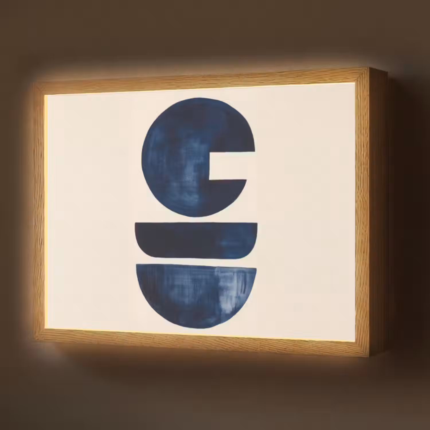 Lightbox - Wandleuchte - Formen - Blau - Abstrakt