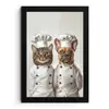 Kat - Hond - Kokskleding fotolijst zwart zonder passe partout klein -3d