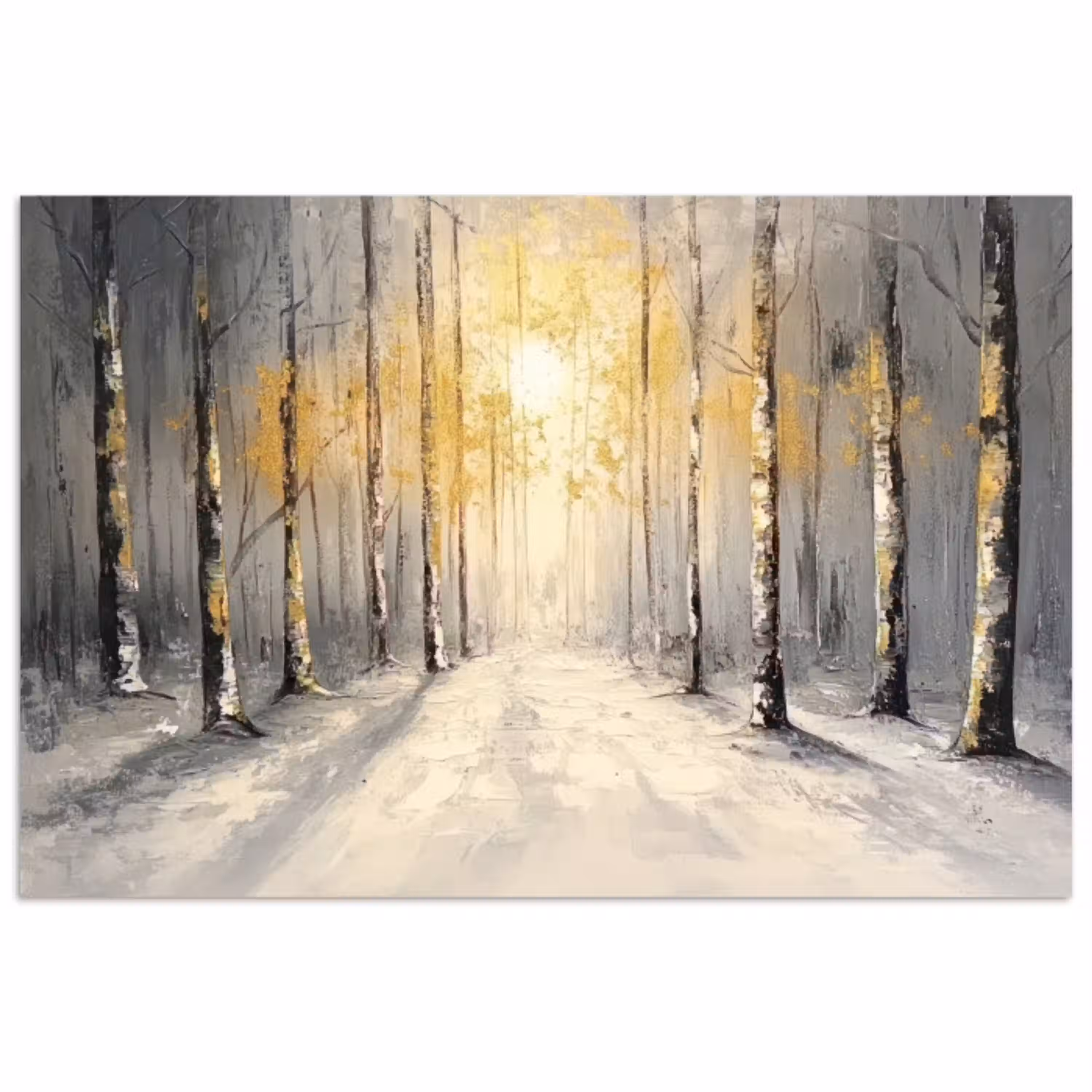 Winter - Abstract - Sneeuw - Natuur - Zon poster papier klein -3d
