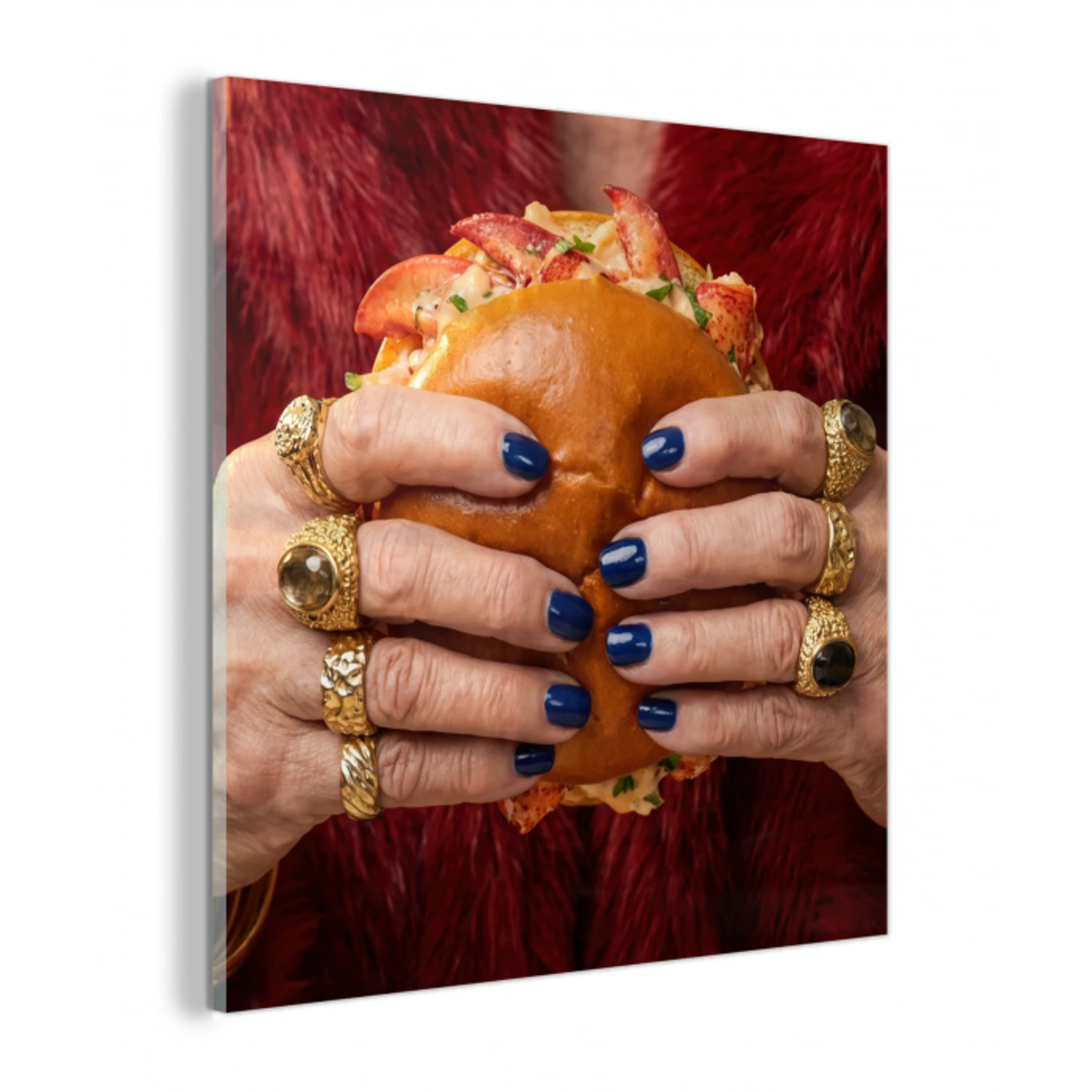 Broodje - Bontjas - Goud plexiglas 5mm klein -z3d