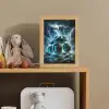 Monstertruck - Bliksem - Blauw - Jongens - Auto Light Box met kabel (Kinderlampje) klein -sfeer2_kind