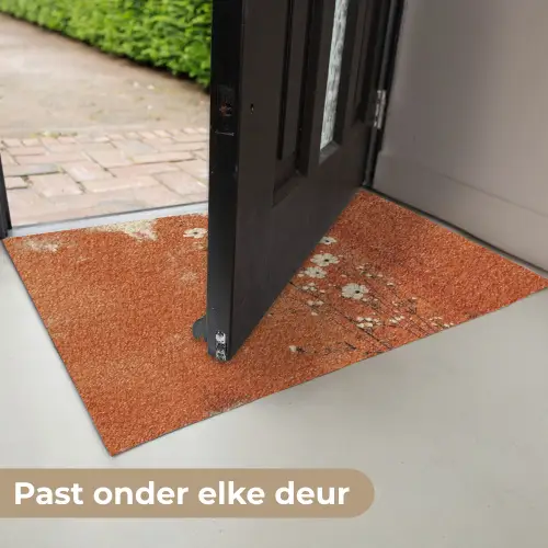 Bloemen - Wit - Subtiel - Roestkleur Deurmat klein -USP_NL