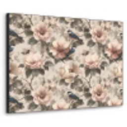 Klassiek - Vogels - Kleurrijk Textielframe zwart klein 947 -3d