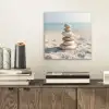 Stenen - Stapel - Zand - Zee aluminium wit klein -sfeer1
