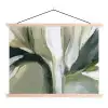 Natuur - Abstract - Groen - Penseelstreken textielposter latten blank klein -3d