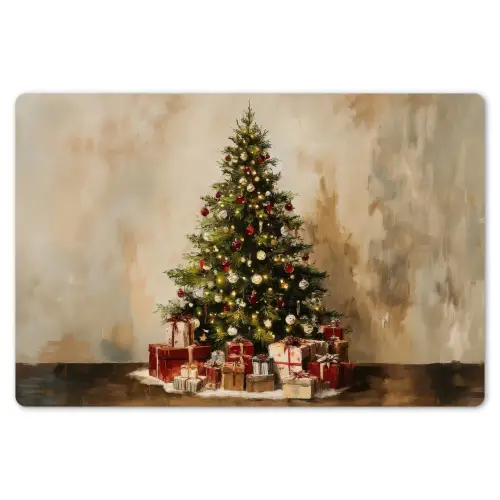 Kerstboom - Versierd - Kleurrijk Placemat vinyl groot -zzsfeer1_Kitchenyeah-website