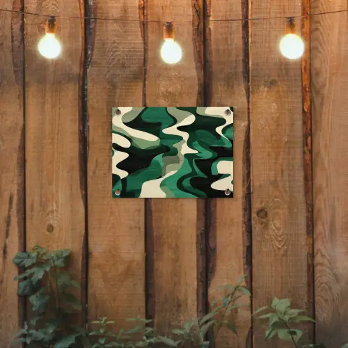 Abstract - Camouflage - Groen tuinposter los doek klein -sfeer1