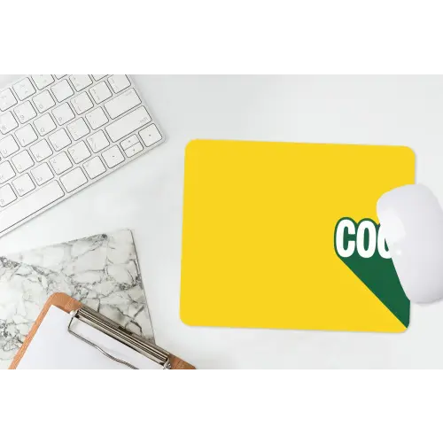 Cool - Geel - Groen muismat rubber klein -witbureau