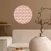 Strepen - Rood - Wit - Patroon Wandcirkel behangsticker klein 186 -sfeer1