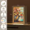 Boom - Abstract - Kleurrijk - Bloemen Light Box met kabel (Tafellamp) klein -USP_NL