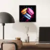 Macarons - Dessert - Graffiti - Kleurrijk - Roze - Blauw - Geel aluminium wit klein -sfeer5