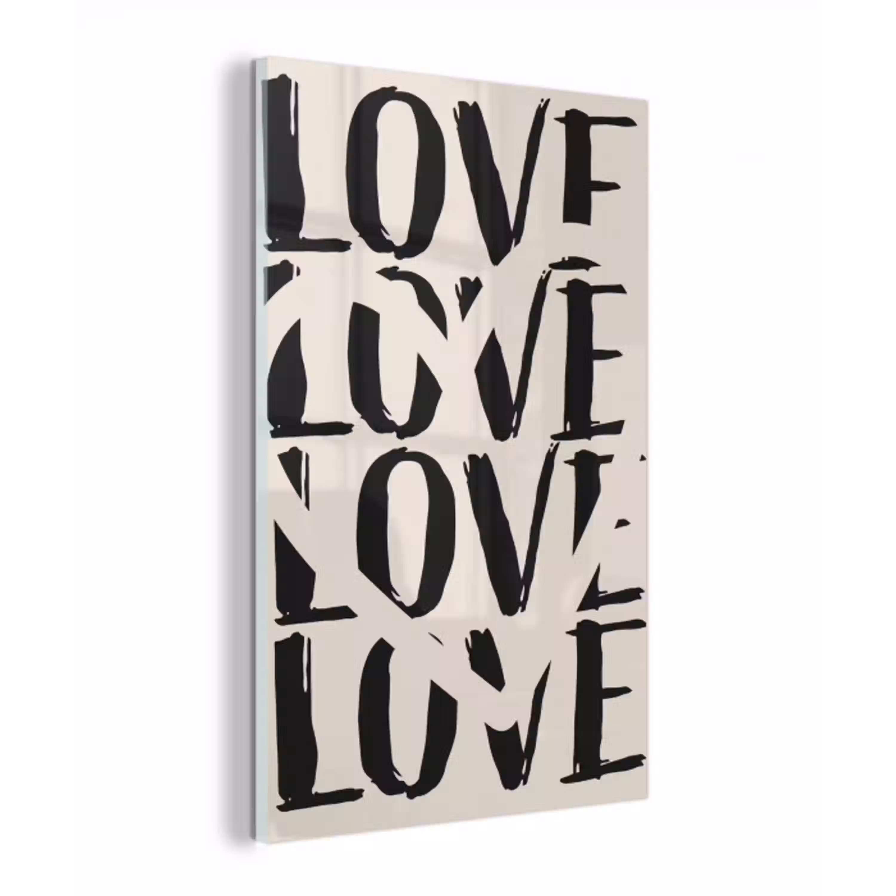 Love - Hart - Beige plexiglas 5mm klein -z3d