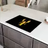 Kreeft - Geel - Stippen - Effen Inductie beschermer vinyl 3mm klein -sfeer8