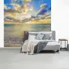 Zee - Strand - Wolken - Zon fotobehang vinyl groot -slaapkamer
