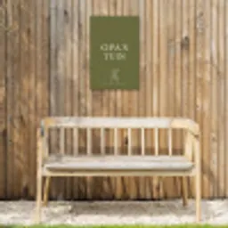 Opa's Tuin Tuinposter op houten frame 2 cm dik klein -sfeer4