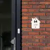 Wit marmer - Modern Naambord Huisje klein -sfeer2