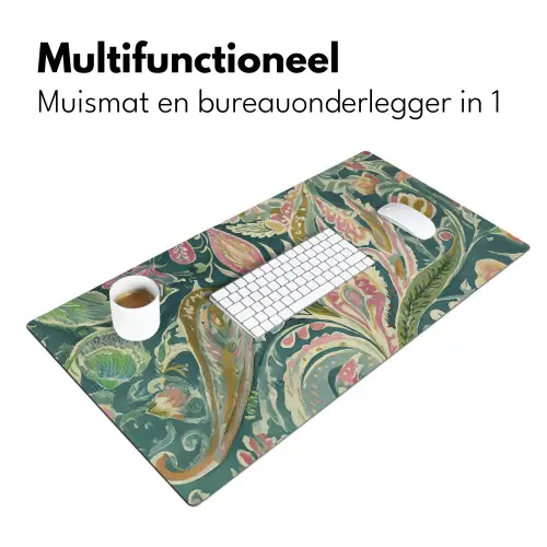 Patroon - Kleurrijk - Sierlijk - Groen Muismat XXL klein -sfeer4