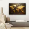 Wereldkaart - Goud - Roest canvas 2cm klein -sfeer6