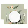 Gele kuifkaketoe - paradijsvogelbloemen - Groen Placemat vinyl groot -zzsfeer2_Kitchenyeah-website