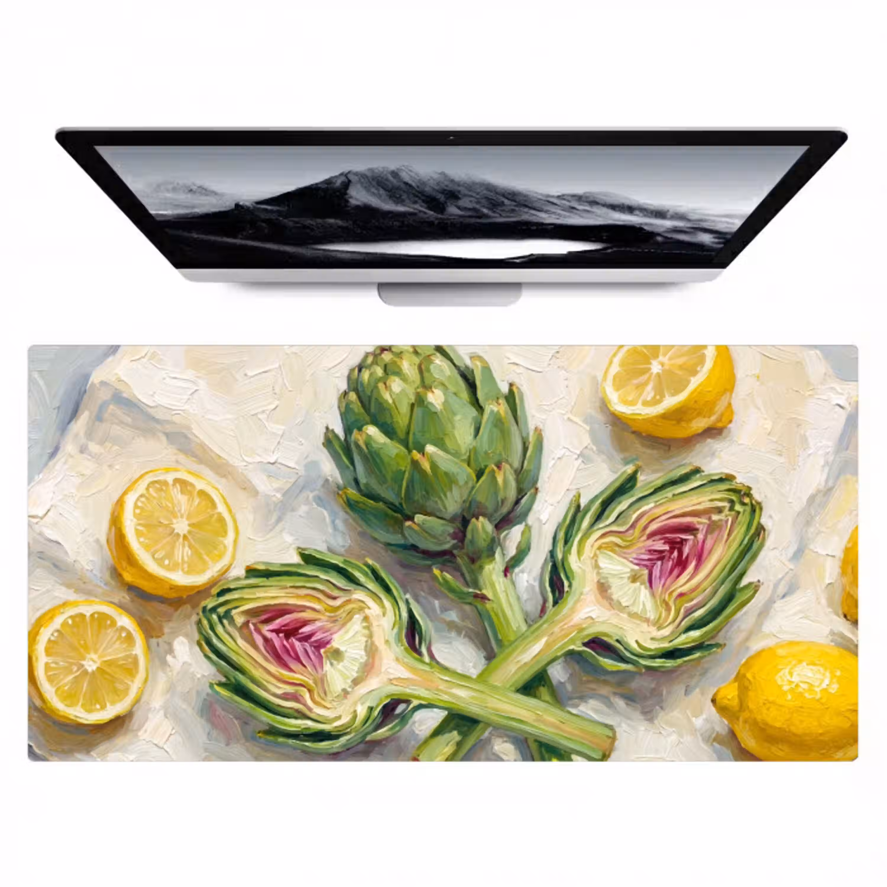 Artisjok - Citroen - Eten Muismat XXL klein -zzz3d