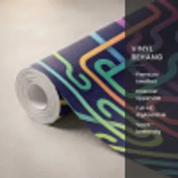 Retro - Abstract - Neon Behang Vinyl klein -USP_closeupNL