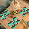 Appels - Water - Turquoise Placemat vinyl groot 368 -zzsfeer5_Kitchenyeah-website