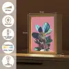Plant - Bladeren - Stippen - Abstract Light Box met kabel (Tafellamp) klein -USP_NL