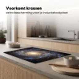Kosmos - Sterrenstelsel - Donker Inductie beschermer vinyl 3mm klein -sfeer1