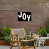 Kerstmis - Quotes - Joy - Zwart - Feest Tuinposter op houten frame 2 cm dik klein -sfeer3