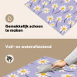 Modern - Madelief - Paars Inductie beschemer met haakjes klein 777 -ky-schoon-nl