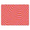 Golvend patroon - Rood - Roze - Lijnen muismat rubber klein -3d