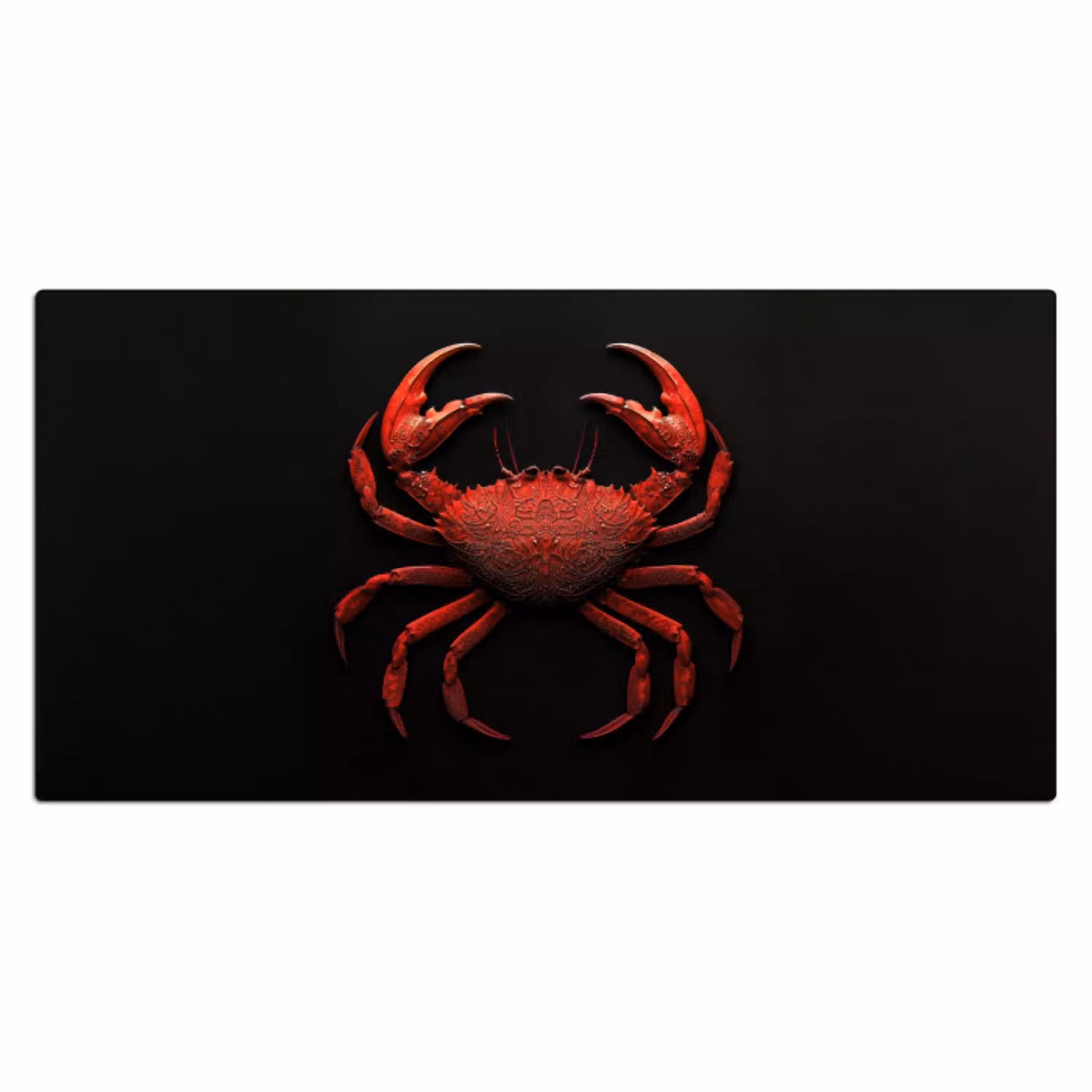 Krab - Rood - Vissen - Schaaldieren Muismat XXL klein -3d_leeg