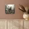 Bruine beer - Wilde dieren - Bloemen - Planten plexiglas 5mm klein -sfeer5