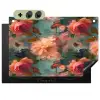 Roze - Patroon - Bloemen Inductie beschemer met haakjes klein 777 -3d