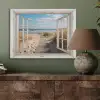 Raam - Zee - Kust - Natuur - Doorkijk - Strand - Waddenzee PET vilt klein -sfeer2