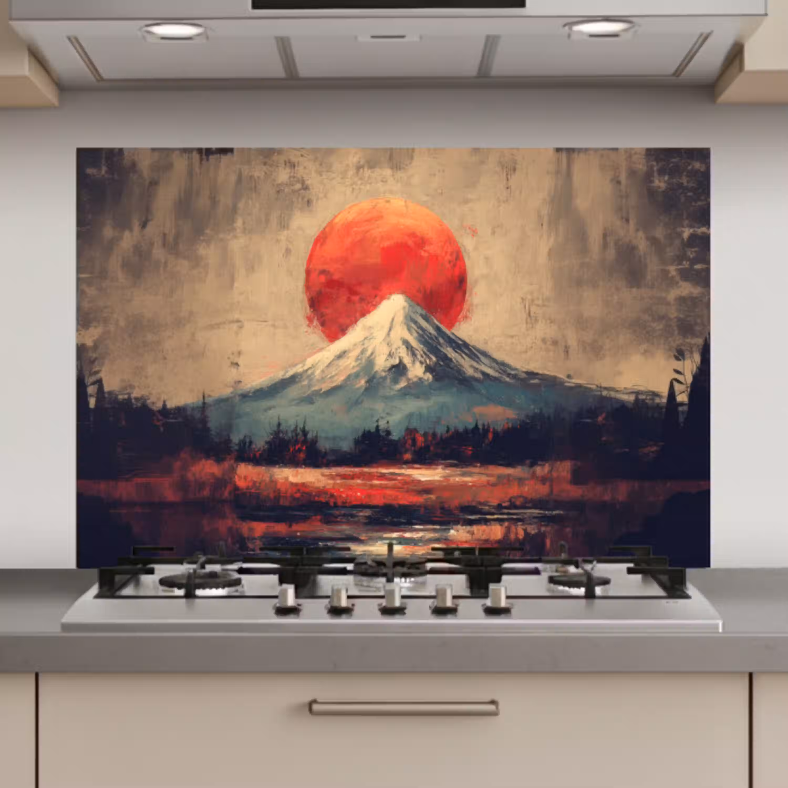 Bergtop - Sneeuw - Zon keuken achterwand spatscherm klein -3d_website