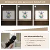 Pinguïn - Regenboog - Waterverf - Dieren - Kinderen Light Box met batterij (Wandlamp kind) middel -USP_dimbaarNL