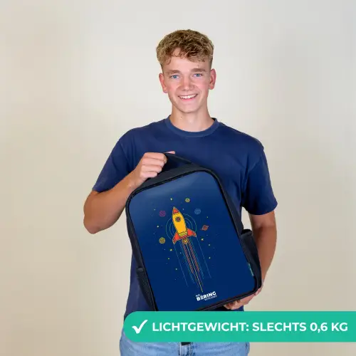 Raket - Planeten - Sterren Rugzak - Zwart middel -sfeer7_NL