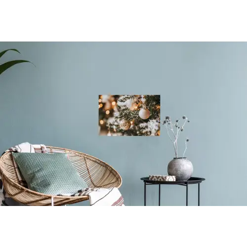 Kerst - Kerstboom - Winter - Binnen - Sneeuw Muursticker klein -plant