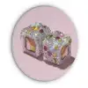 Sushi - Rolletjes - Steentjes - Kleurrijk Akoestische PET Vilt - Rond klein -3d