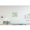 Groen - Eieren - Patroon textielposter latten blank klein -kinderkamer