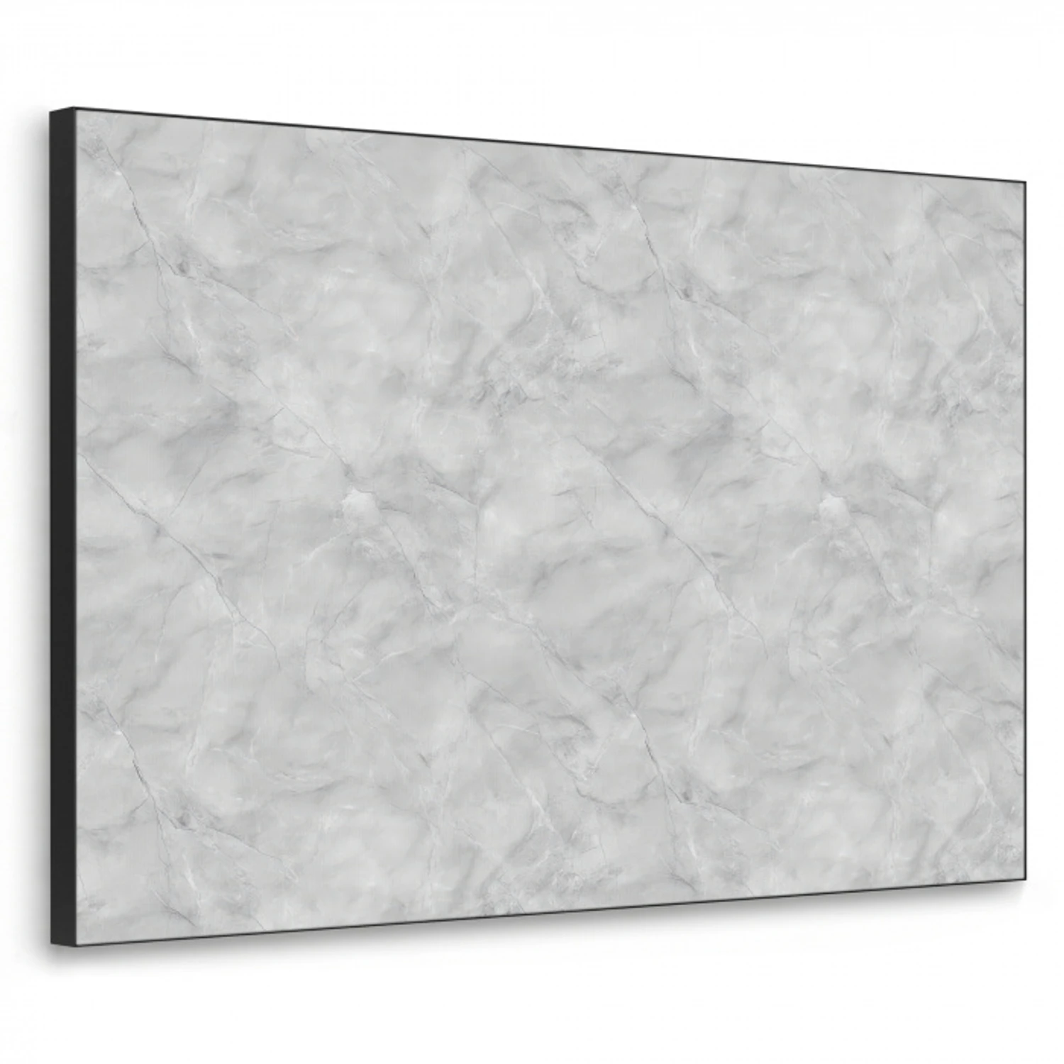 Grijs - Marmer - Mat Textielframe zwart klein 947 -3d