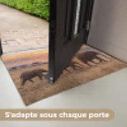 Olifanten - Savanne - Zonsondergang - Afrika - Warm Deurmat klein -USP_FR